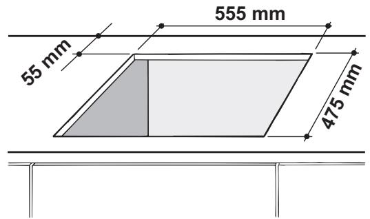 555 mm 55 mm 475 mm