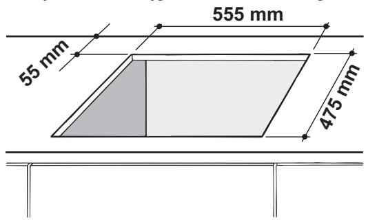 555 mm 55 mm 475 mm