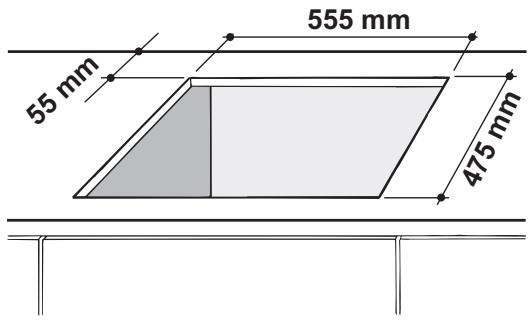 555 mm 55 mm 475 mm