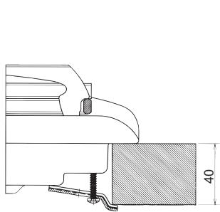 INDESIT PIM 604 IX - Schema voor de bevestiging van de haken - 3