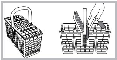 INDESIT DSG573, DSG573NX, DSG 573 - Cestino delle posate - 1