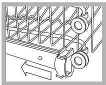 INDESIT DSG573,  DSG573NX,  DSG 573 - The height of the upper rack should ideally be adjusted WHEN THE RACK IS EMPTY. - 1