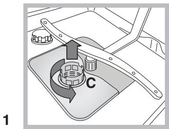 INDESIT DSG573, DSG573NX, DSG 573 - Reinigung der Filtersiebe - 1