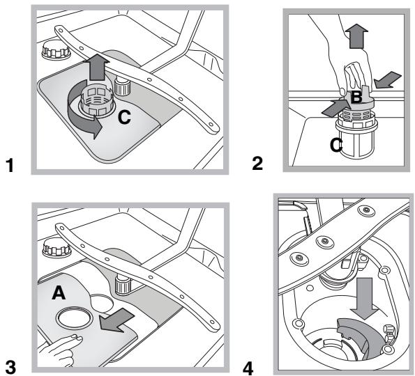 INDESIT DSG573, DSG573NX, DSG 573 - Pulire i filtri - 1