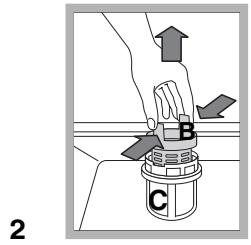 INDESIT DSG573,  DSG573NX,  DSG 573 - Cleaning the filters - 2