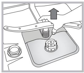 INDESIT DSG573NX - Limpar os braços aspersores - 2
