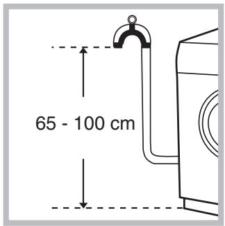 INDESIT WIXL 85 - Conexión del tubo de descarga - 1