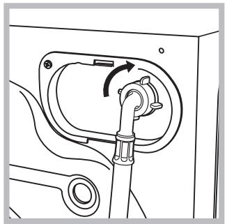 INDESIT IWC 7105 - Ligação do tubo de alimentação da água - 2