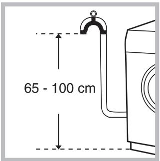 INDESIT IWC 6125 - Connecting the drain hose - 1