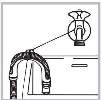 INDESIT IWC 6125 - Conectarea furtunului de golire - 2