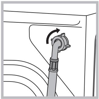 INDESIT IWC 6125 - Connecting the water inlet hose - 2