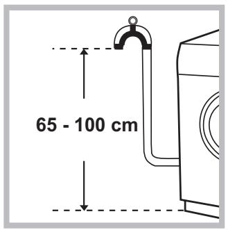INDESIT INNEX XWA 61252 W FR,  IWC61252 C FR - Raccordement du tuyau de vidange - 1