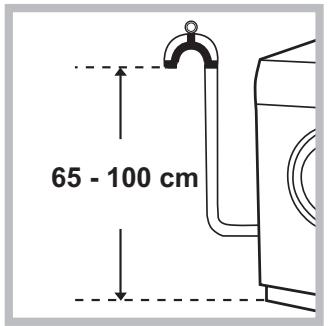 INDESIT IWC 5125 FR - Conexión del tubo de descarga - 1