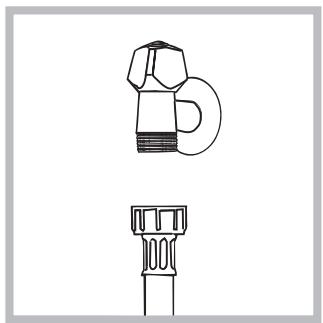INDESIT IWC 5125 FR - Connecting the water inlet hose - 1
