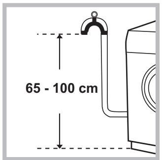 INDESIT IWC 5125 FR - Aansluiting van de afvoerbuis - 1