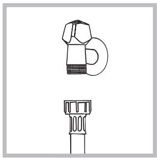 INDESIT IWDC 71680 - Anschluss des Zulaufschlauches - 1