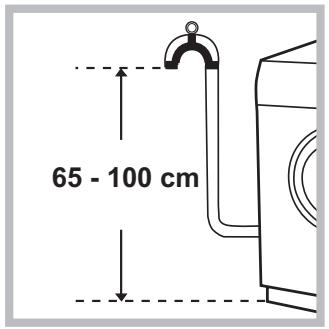 INDESIT XWDA 751480X W, XWDA751480XW, XWDA751480XW - Connecting the drain hose - 1