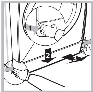 INDESIT XWDE751680XKFR,  XWDE 751680X W FR - Opening the porthole door manually - 2