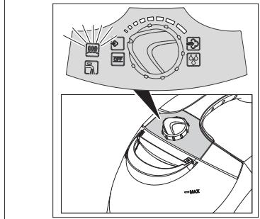 Technical diagram showing a mechanical component with labeled parts and a magnified view highlighting a specific feature.