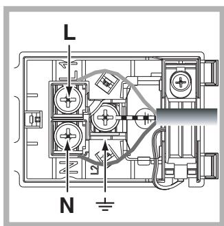 HOTPOINT UT 89 HA LUCE - Montaje del cable de alimentacion electrica - 2