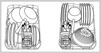 HOTPOINT LSFA 935 EU/HA - Przyklady napelniania dolnego kosza - 1
