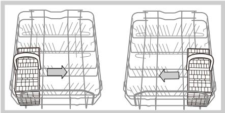 HOTPOINT LSFA 935 EU/HA - Exemples de rangement de le panier à couverts - 1
