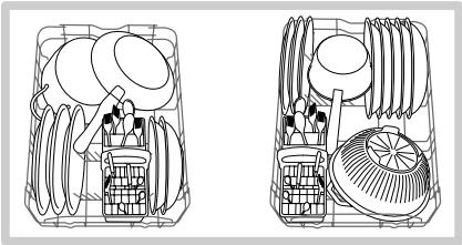HOTPOINT LSFA 935 EU/HA - Exemples de chargement du panier inférieur - 1