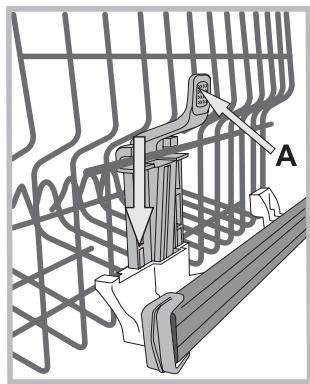 HOTPOINT LSFF 9M114 C EU - The height of the upper rack should be adjusted WHEN THE RACK IS EMPTY. - 1