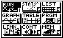 CASIO GRAPH 25 - Entrer dans le mode RUN à partir du menu principal - 1