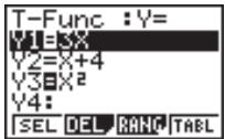 CASIO GRAPH 25 - Génération d'une table numérique - 1