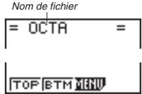 CASIO GRAPH 25 - Enregistrer le nom de fichier OCTA - 4