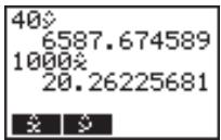 CASIO GRAPH 25 - ■ Calcul de valeurs estimées (x, y) - 2