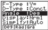CASIO GRAPH 25 - - Pour sélectionner l'unité d'angle - 4