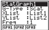 CASIO GRAPH 25 - - Pour afficher l'écran de réglages généraux de graphe (SET) - 1