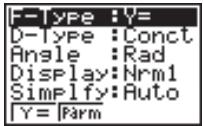 CASIO GRAPH 25 - - Pour changer la configuration d'un mode - 1