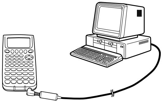 CASIO GRAPH 25 - - Comment raccorder la calculatrice à un ordinateur personnel - 1