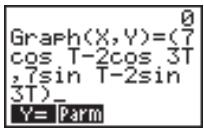 CASIO GRAPH 25 - - Pour représenter graphiquement une fonction paramétrique - 4