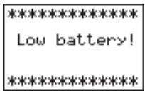 CASIO GRAPH 25 - ■ Message de faible tension des piles - 1