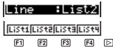 CASIO GRAPH 25 - - Pour sélectionner la liste de données pour un diagramme en bâtons et un graphe linéaire (Both) - 4