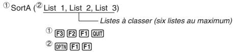 CASIO GRAPH 25 - ■ Utilisation des fonctions de classement de listes dans un programme - 1