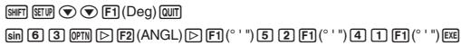 CASIO GRAPH 25 - - Pour effectuer un calcul de fonction trigonométrique - 1