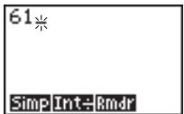 CASIO GRAPH 25 - - Pour effectuer une division avec quotient - 1