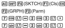 CASIO GRAPH 25 - - Pour représenter graphiquement une fonction paramétrique - 3