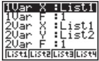 CASIO GRAPH 25 - - Pour définir les listes de données de calculs statistiques - 1
