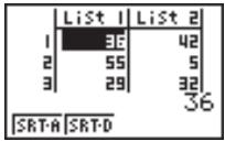 CASIO GRAPH 25 - - Pour entrer des valeurs une à une - 1