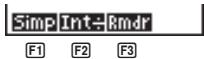 CASIO GRAPH 25 - Exemples de menus - 1