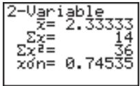 CASIO GRAPH 25 - ■ Exécution de calculs statistiques - 4