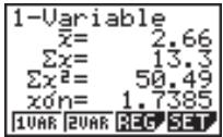 CASIO GRAPH 25 - ■ Calculs statistiques à variable unique - 1