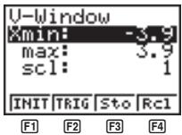 CASIO GRAPH 25 - Réglages de la fenêtre d'affichage (V-Window) - 1