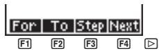 CASIO GRAPH 25 - Menu de commandes de boucles et branchements conditionnels (COM) - 4